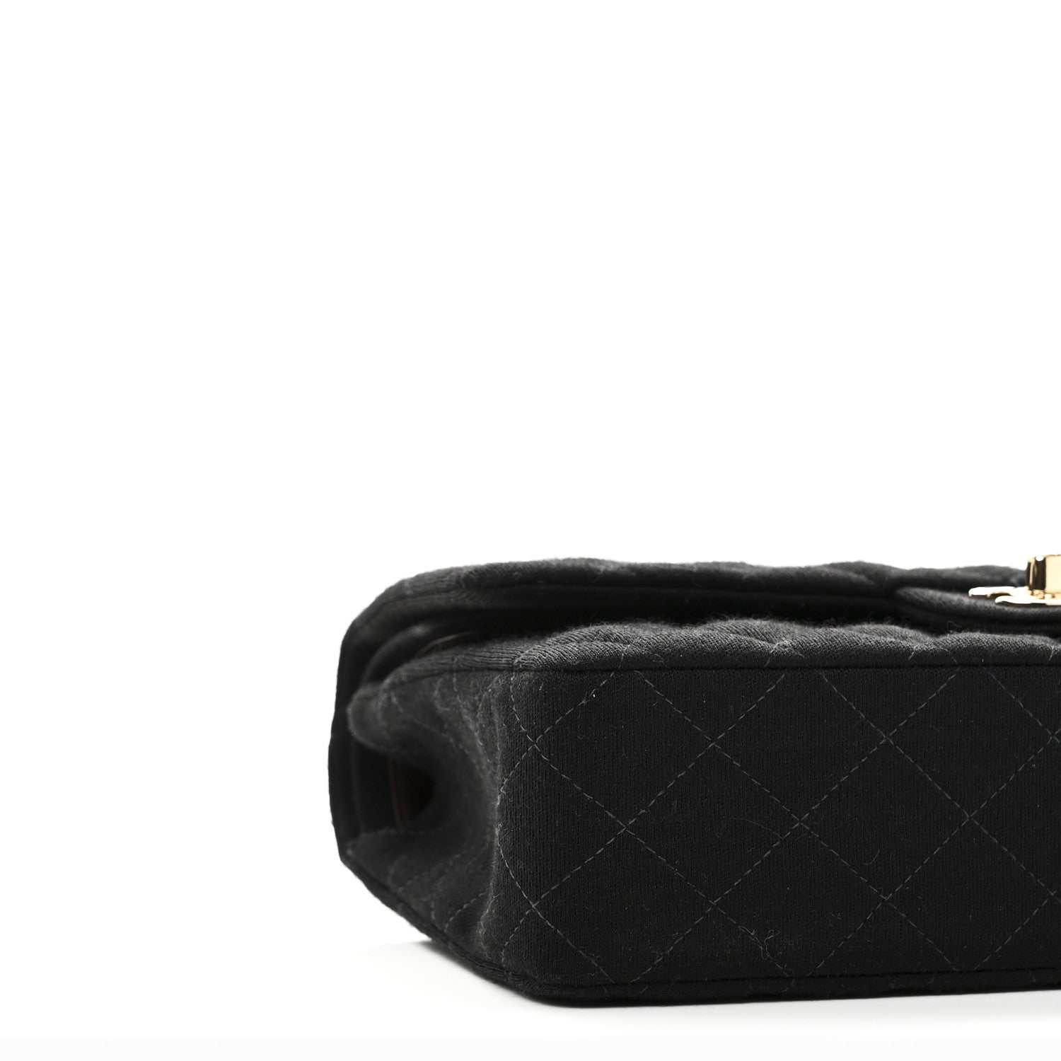 Chanel Jersey Quilted Medium Bijoux Chain Double Flap Black 9 of 10