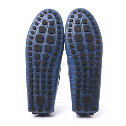 Louis Vuitton Epi Mens Moccasin Loafers 10 Blue 5 of 9