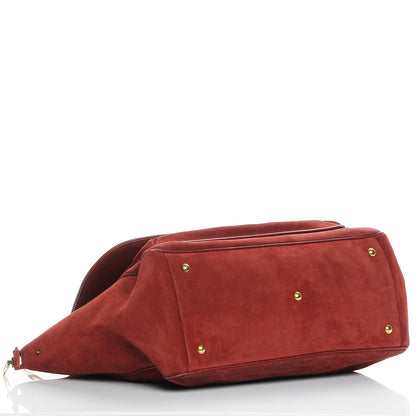Gucci Suede Medium 1973 Top Handle Satchel Red 4 of 12