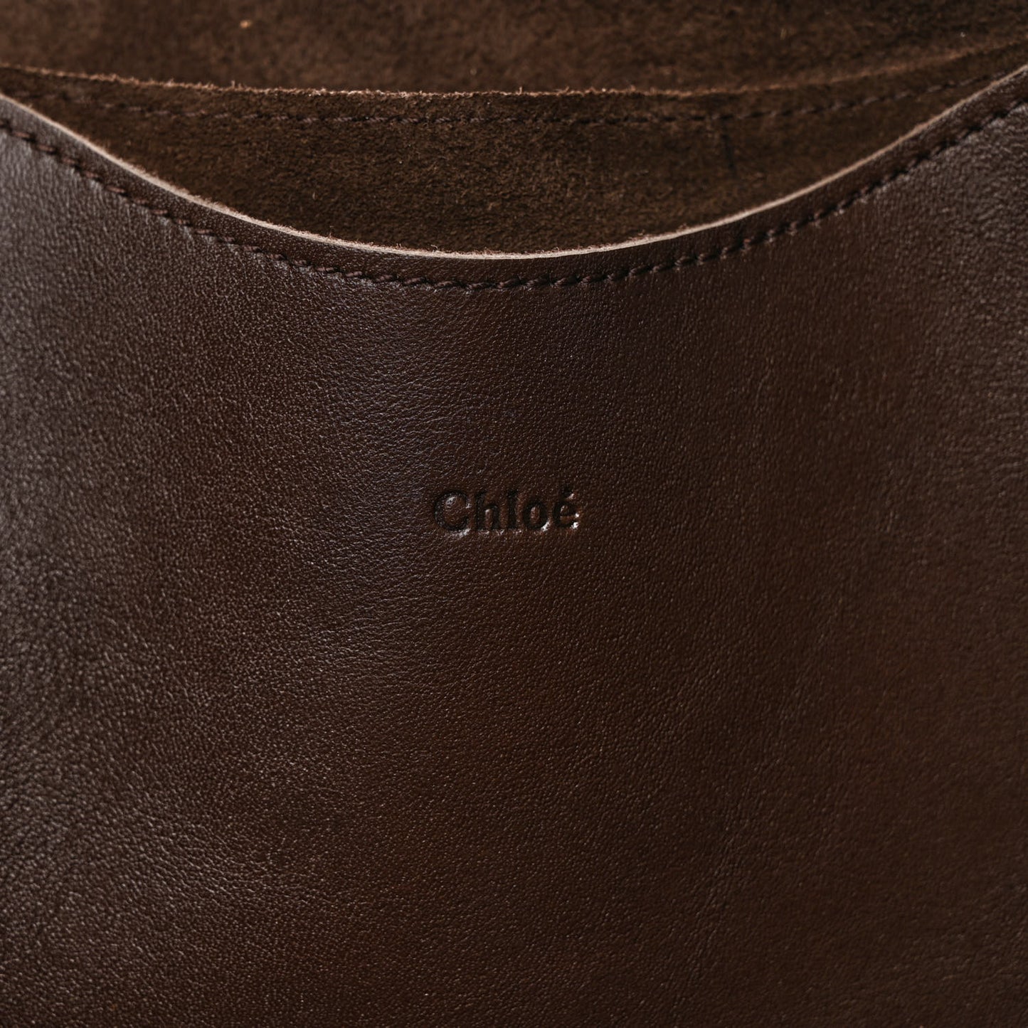 Calfskin Large Mony Tote Bold Brown