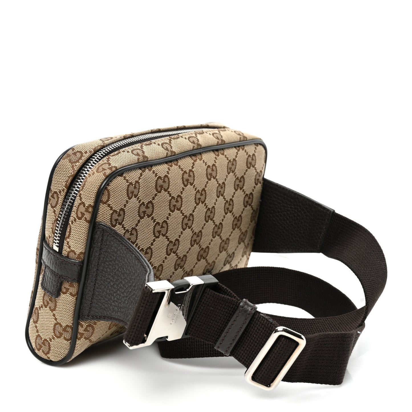 Monogram Dollar Calfskin Belt Bag Beige Ebony Testa di Moro Marrone Scuro