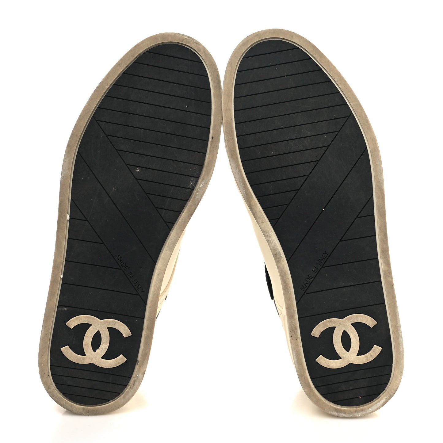Lambskin Logo Strap Sneakers 37 Ivory Black