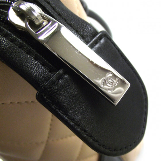 Chanel Calfskin Quilted Medium Cambon Tote Beige Black 12 of 13