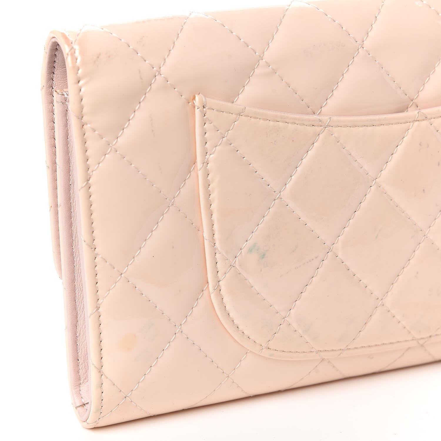 Chanel Patent Quilted Large Flap Wallet Pink 20 of 24