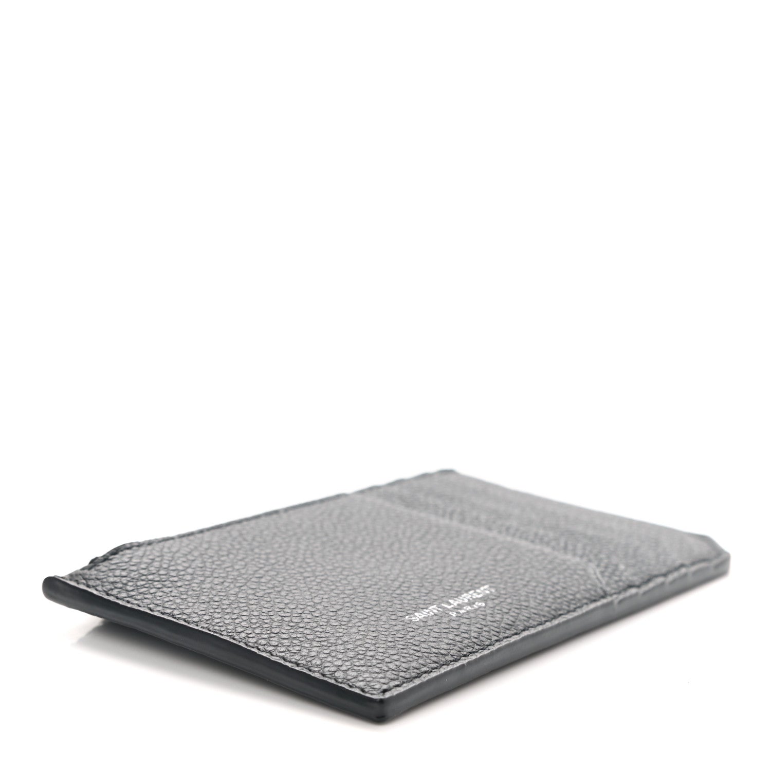 Saint Laurent Grained Calfskin 5 Fragments Zip Pouch Card Holder Black 3 of 9