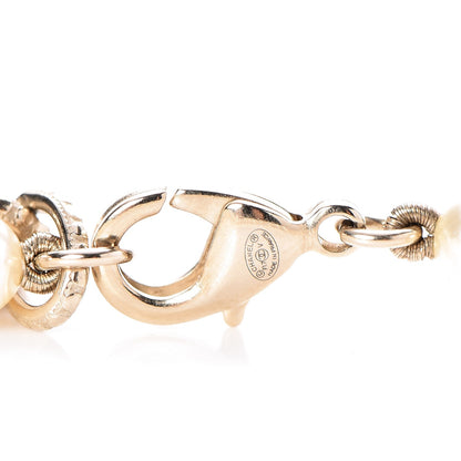 Chanel Pearl Baguette Crystal CC Necklace Gold 5 of 6