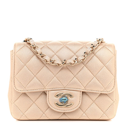 Chanel Metallic Lambskin Quilted Mini Square Flap Gold 1 of 9