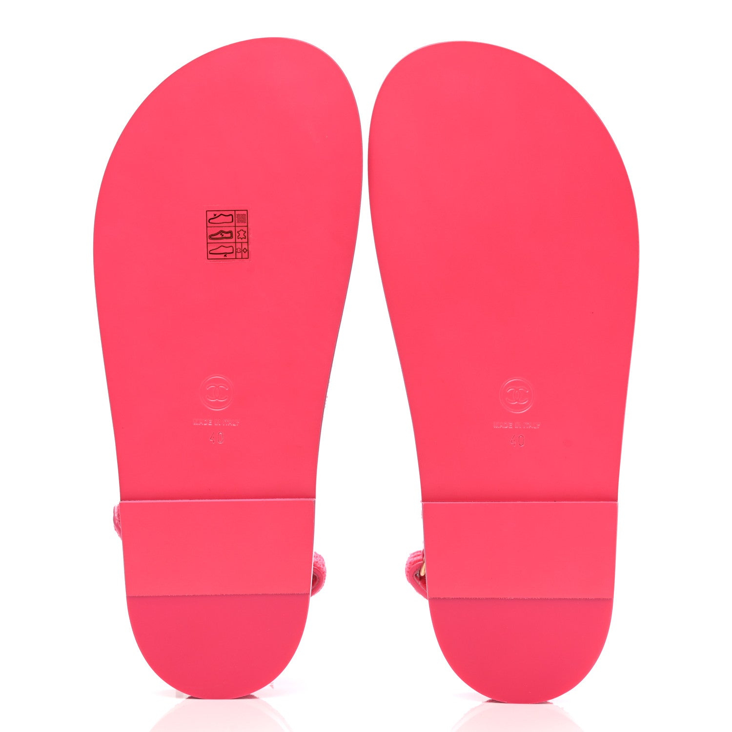 Chanel Knit Fabric Velcro Dad Sandals 40 Pink 5 of 12