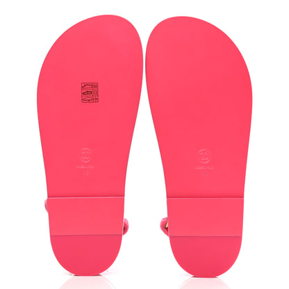 Chanel Knit Fabric Velcro Dad Sandals 40 Pink 5 of 12