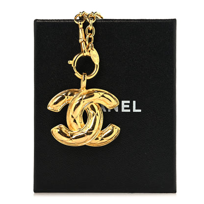 Chanel Metal Quilted CC Long Necklace Gold 5 of 5