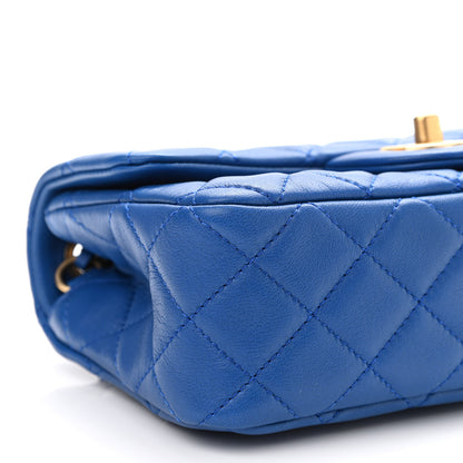 Chanel Lambskin Quilted Pearl Crush Mini Rectangular Flap Blue 8 of 10