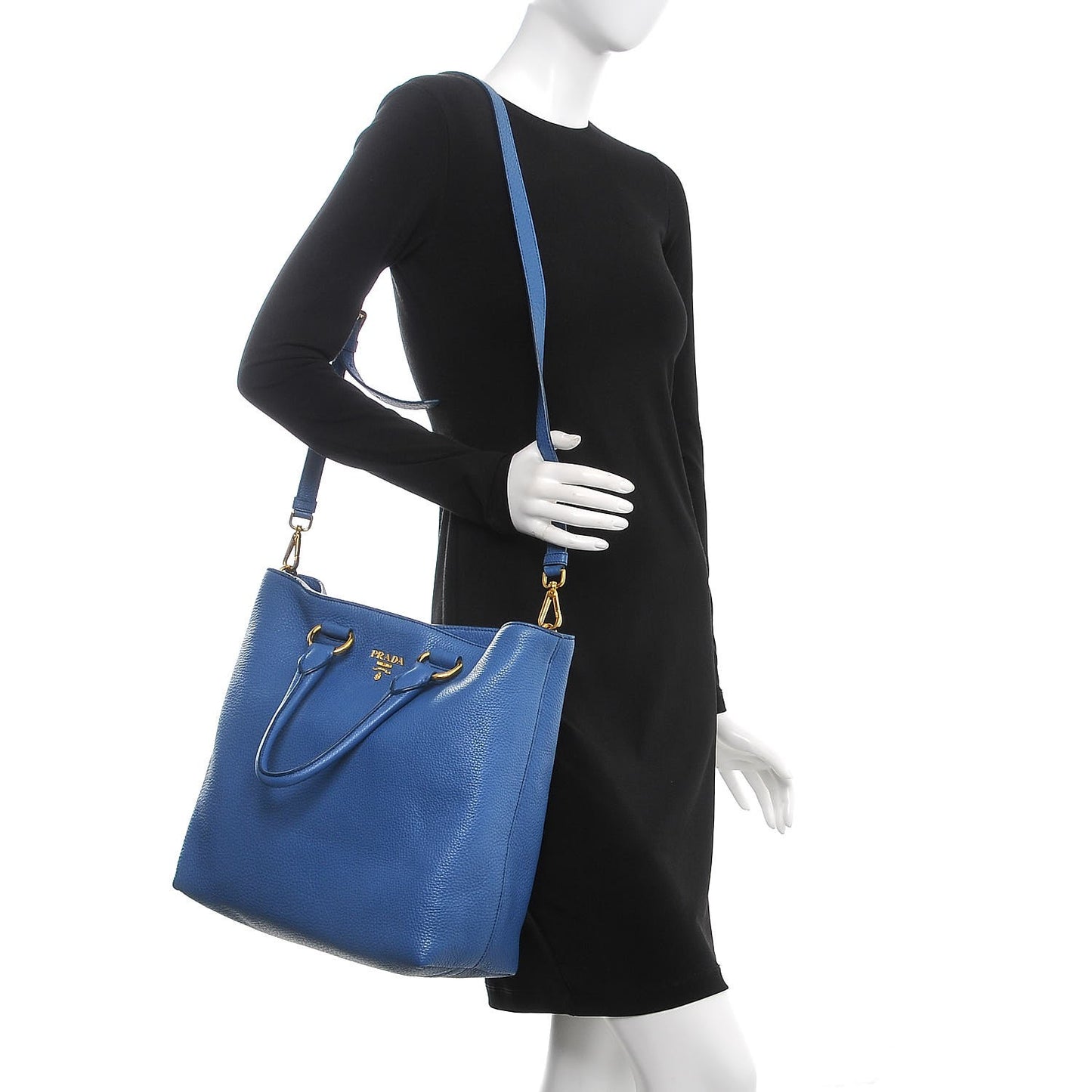 Vitello Daino Tote Cobalto
