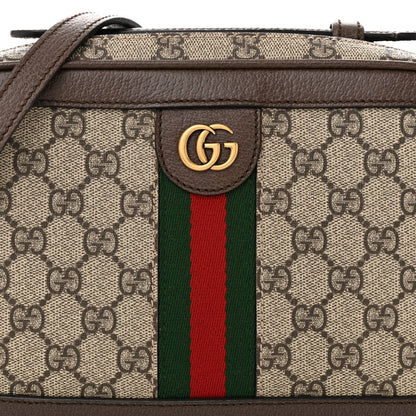 Gucci GG Supreme Monogram Web Small Ophidia Top Handle Shoulder Bag Brown 8 of 13