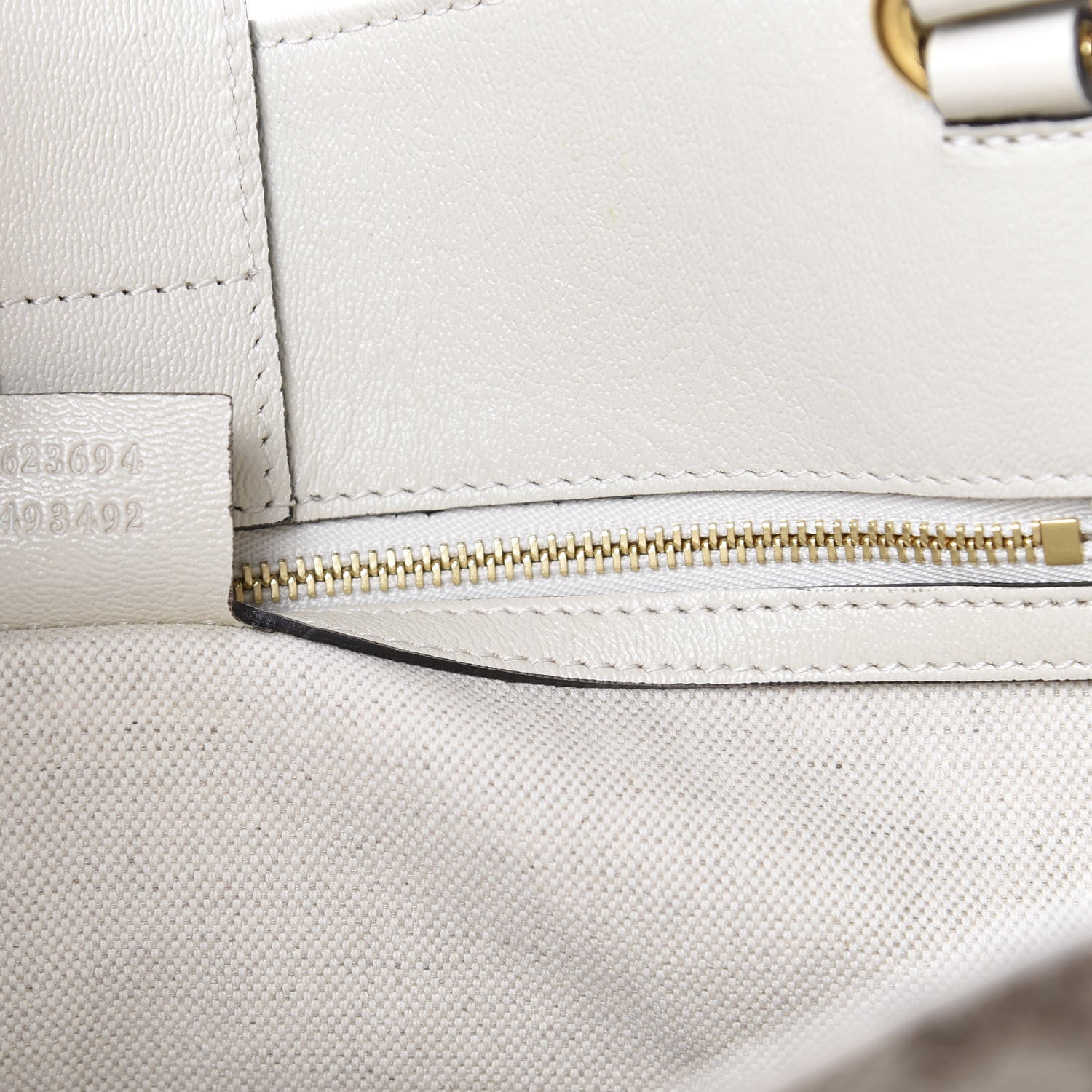 Gucci Monogram New Sakai Calfskin Lux Horsebit 1955 Tote Beige Ebony Mystic White 8 of 9