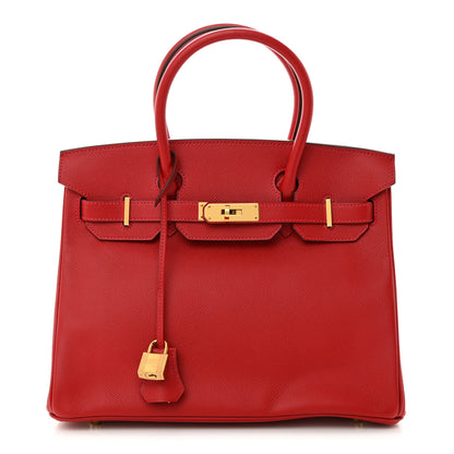 Hermes Epsom Birkin 30 Rouge Casaque 1 of 15