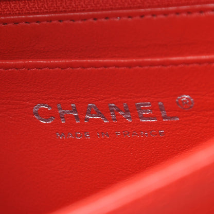 Chanel Lambskin Perforated Medium Double Flap Red 7 of 9