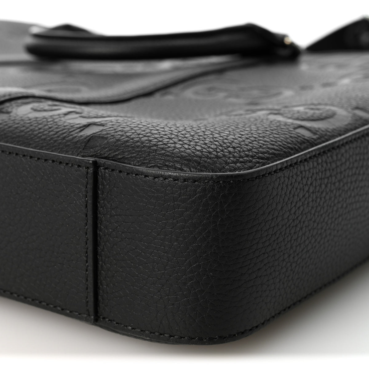 Piuma Calfskin Jumbo GG Embossed Briefcase Black