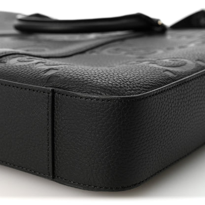 Gucci Piuma Calfskin Jumbo GG Embossed Briefcase Black 9 of 9