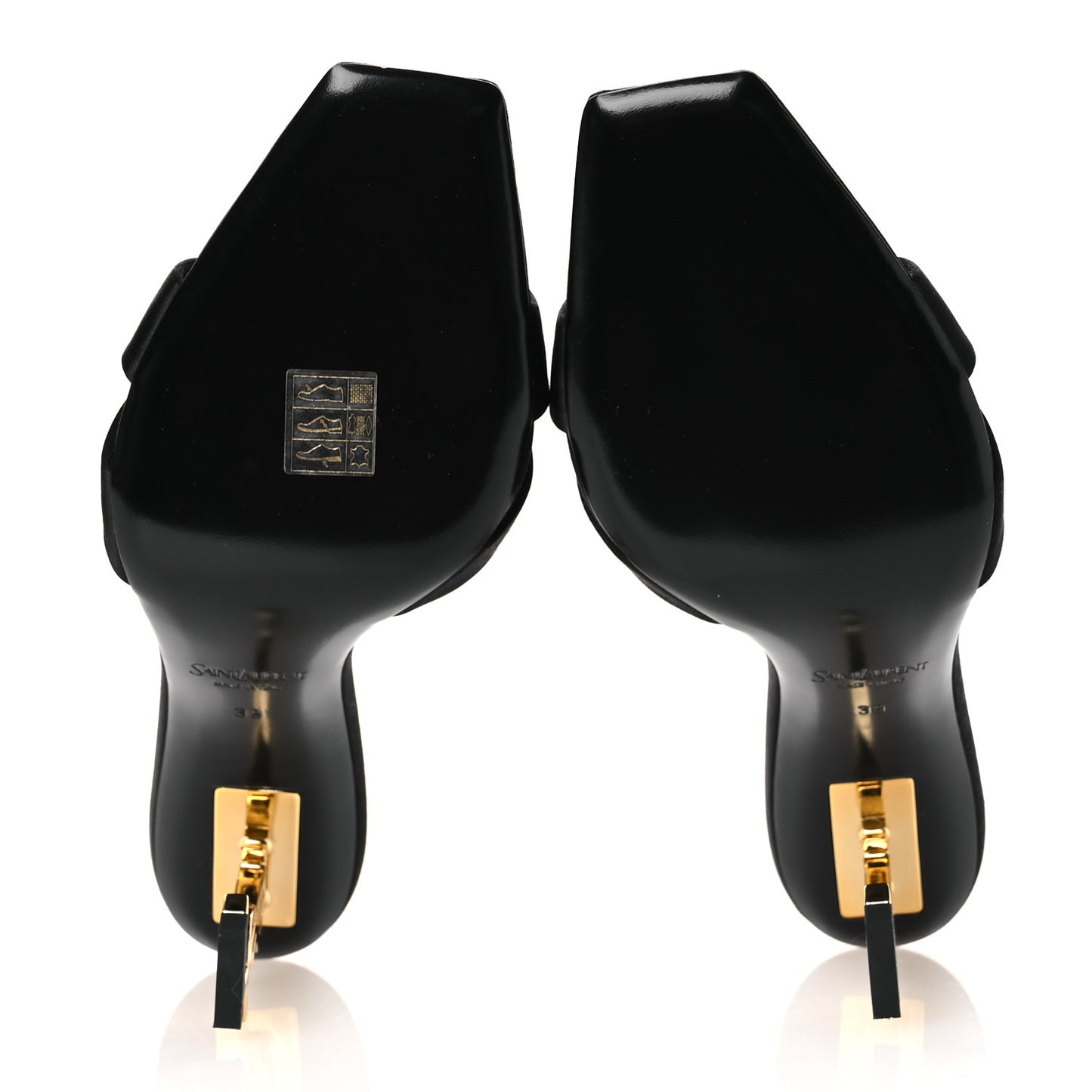 Crepe Satin Crystal Opyum Mules 39 Black
