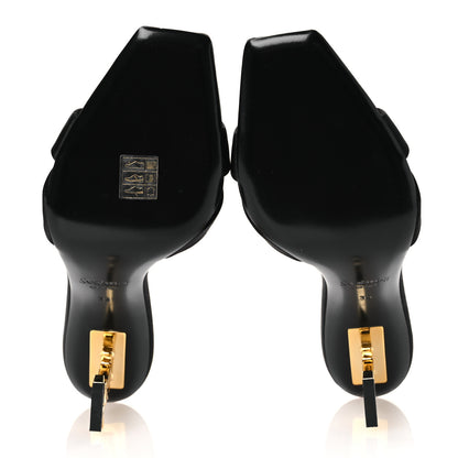 Saint Laurent Crepe Satin Crystal Opyum Mules 39 Black 7 of 12
