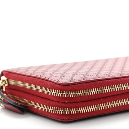 Gucci Guccissima Signature Travel Document Case Hibiscus Red 7 of 8
