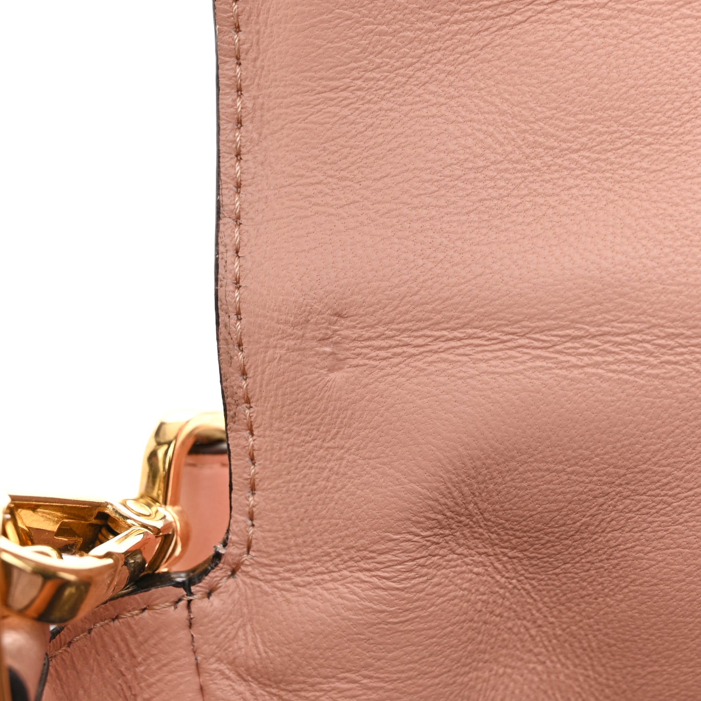 Nappa FF 1974 Embossed Baguette Rosa Bourbon