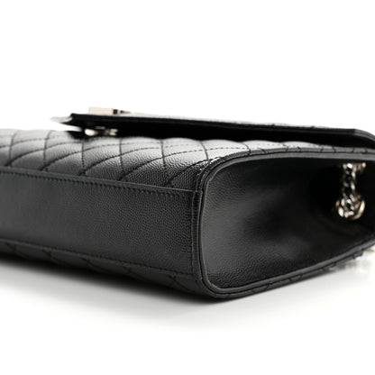 Saint Laurent Grain De Poudre Textured Mixed Matelasse Triquilt Medium Monogram Satchel Black 11 of 11