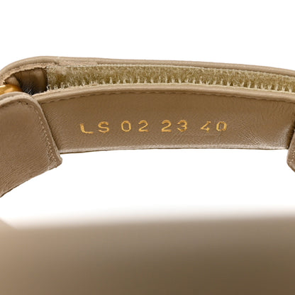 Christian Dior Lambskin Dioract 10mm Sandals 40 Beige 6 of 8