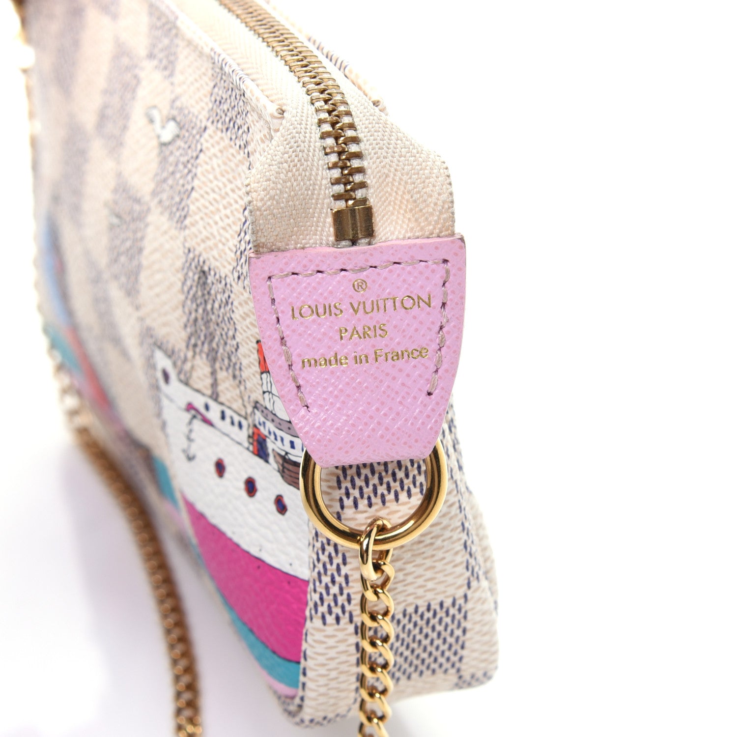 Louis Vuitton Damier Azur 2016 Christmas Animation Mini Pochette Accessories 8 of 13