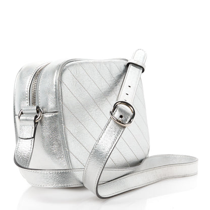 Gucci Metallic Sakai Be Green Calfskin Diagonal Stitched Small Blondie Shoulder Bag Silver 3 of 13