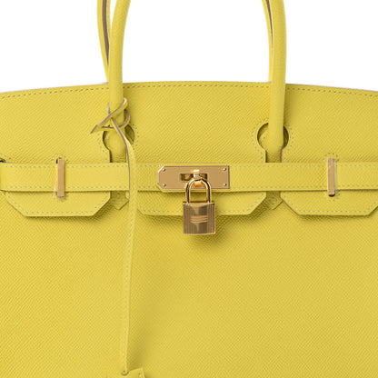 Hermes Epsom Birkin 30 Lime 7 of 10