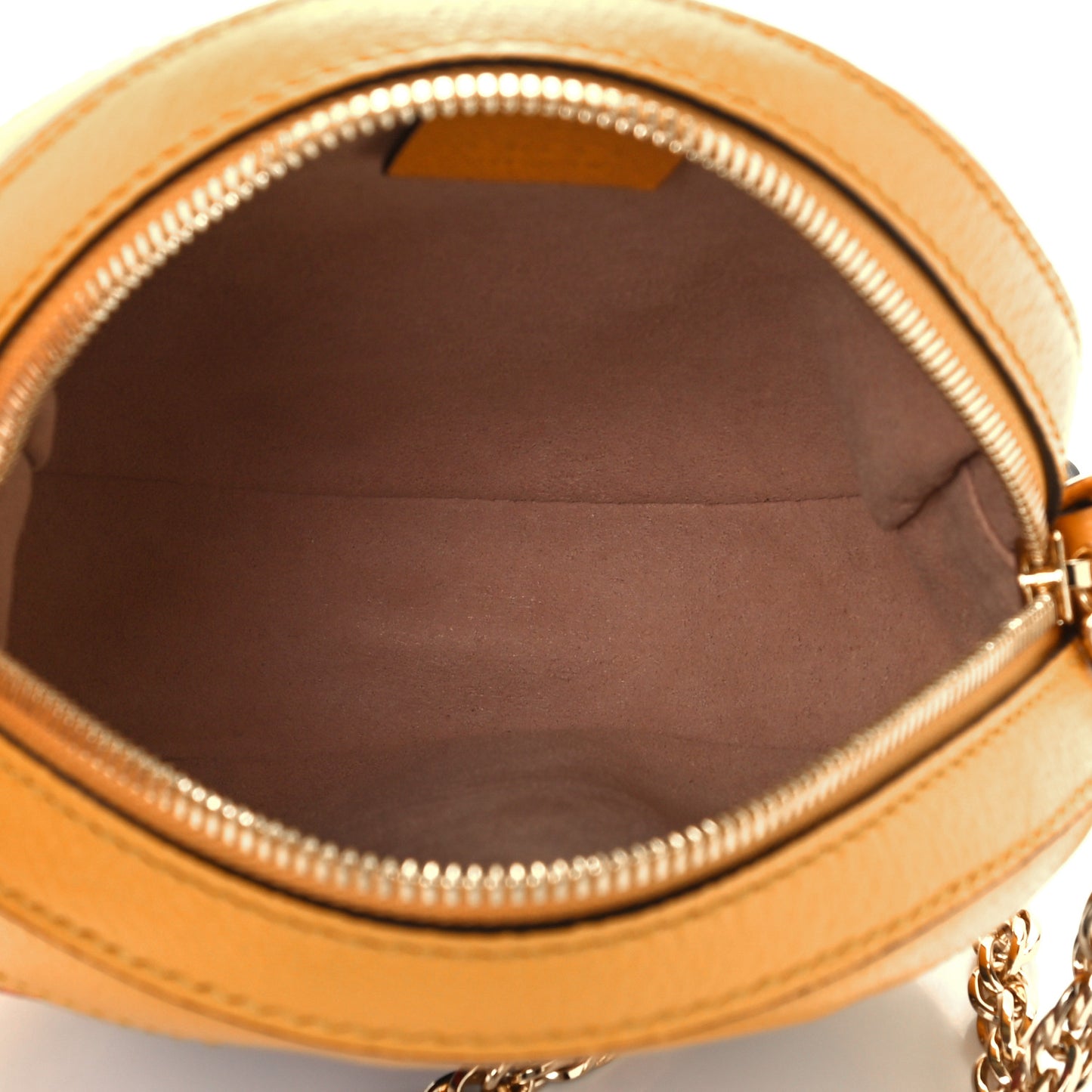 GG Supreme Monogram Flora Web Mini Ophidia Round Shoulder Bag Beige Multicolor Crop