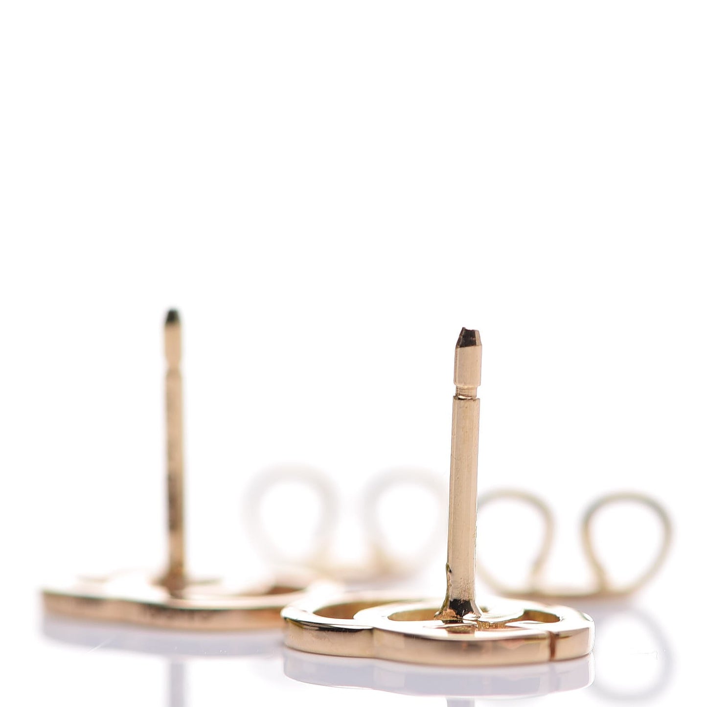 18K Yellow Gold GG Tissue Stud Earrings