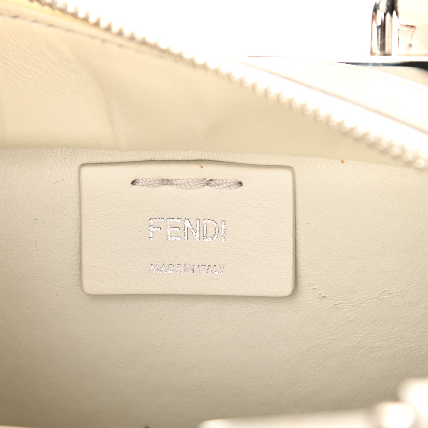 Fendi Vitello Scalloped Studded Mini 3Jours Tote Ice Cloude 6 of 14