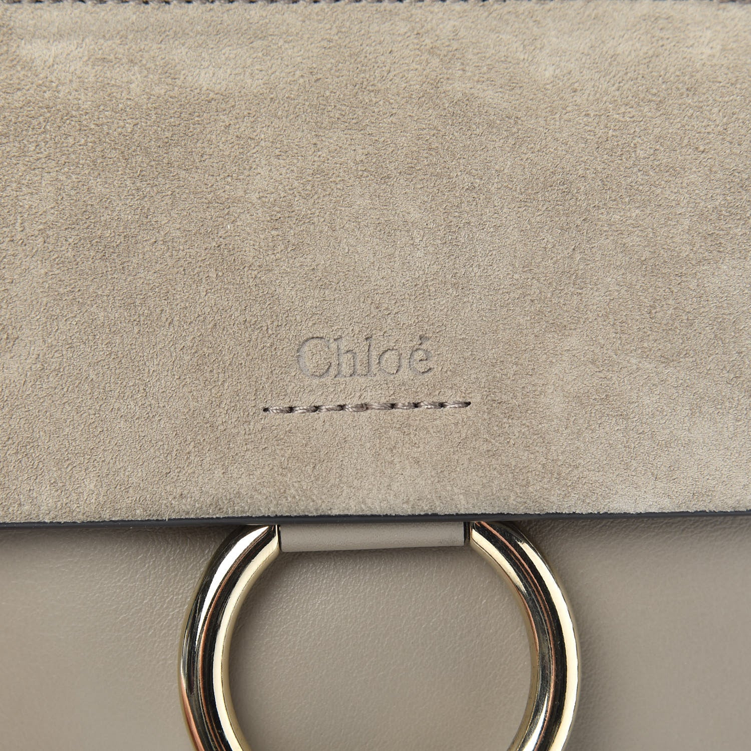 Chloe Suede Calfskin Mini Faye Bracelet Bag Motty Grey 7 of 9