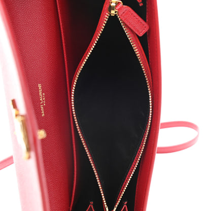 Saint Laurent Grain De Poudre Mini Uptown Crossbody Bag Red 6 of 11