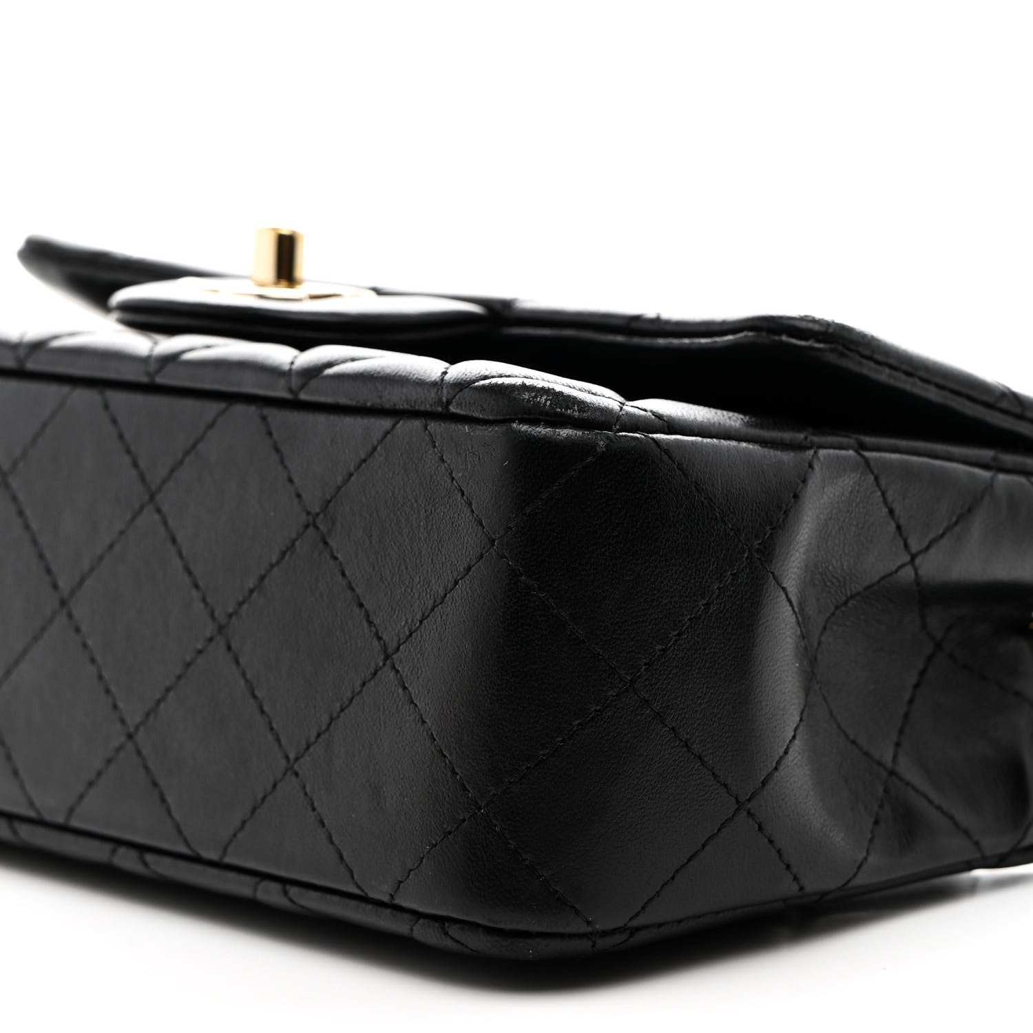 Chanel Lambskin Quilted Mini Rectangular Flap Black 10 of 11