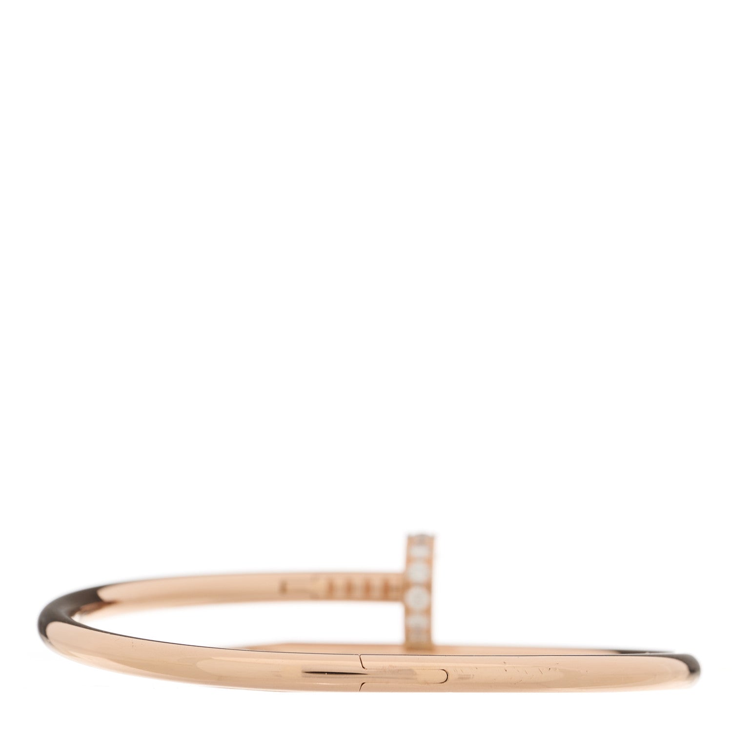 Cartier 18K Pink Gold Diamond Juste Un Clou Bracelet 16 2 of 4