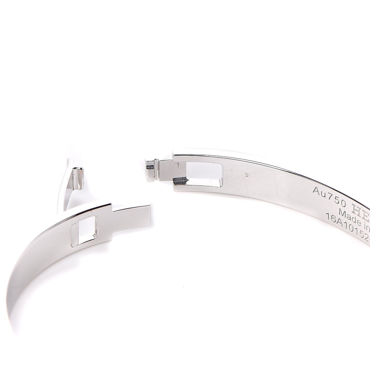 18K White Gold Diamond PM H D'Ancre Bracelet XS
