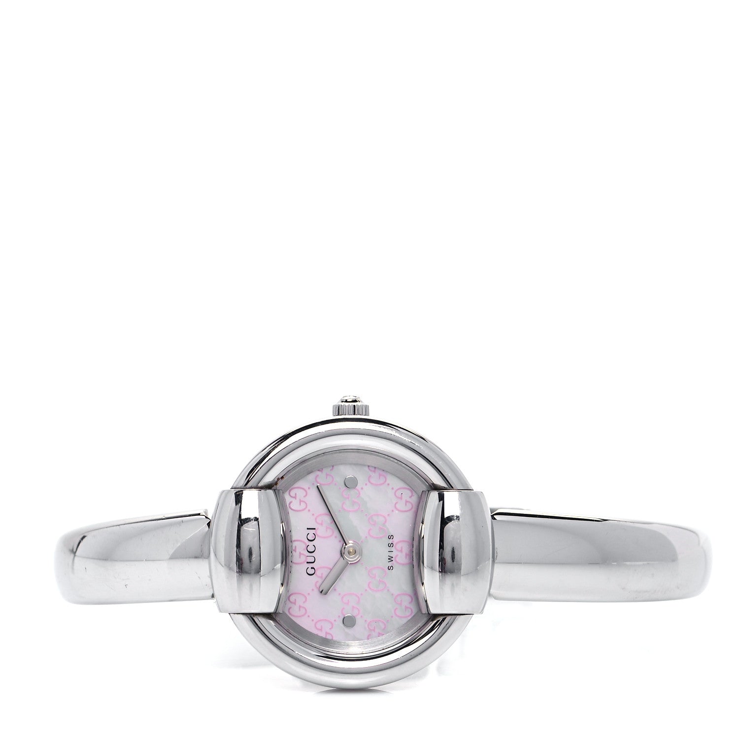 Gucci Stainless Steel Pink Mother of Pearl 25mm 1400L Quartz Watch 2 of 4