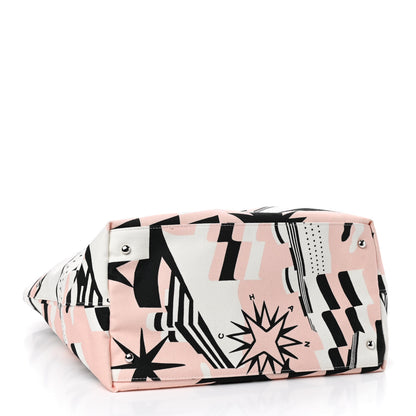 Chanel Canvas Cruise Print Tote Pink White Black 4 of 9