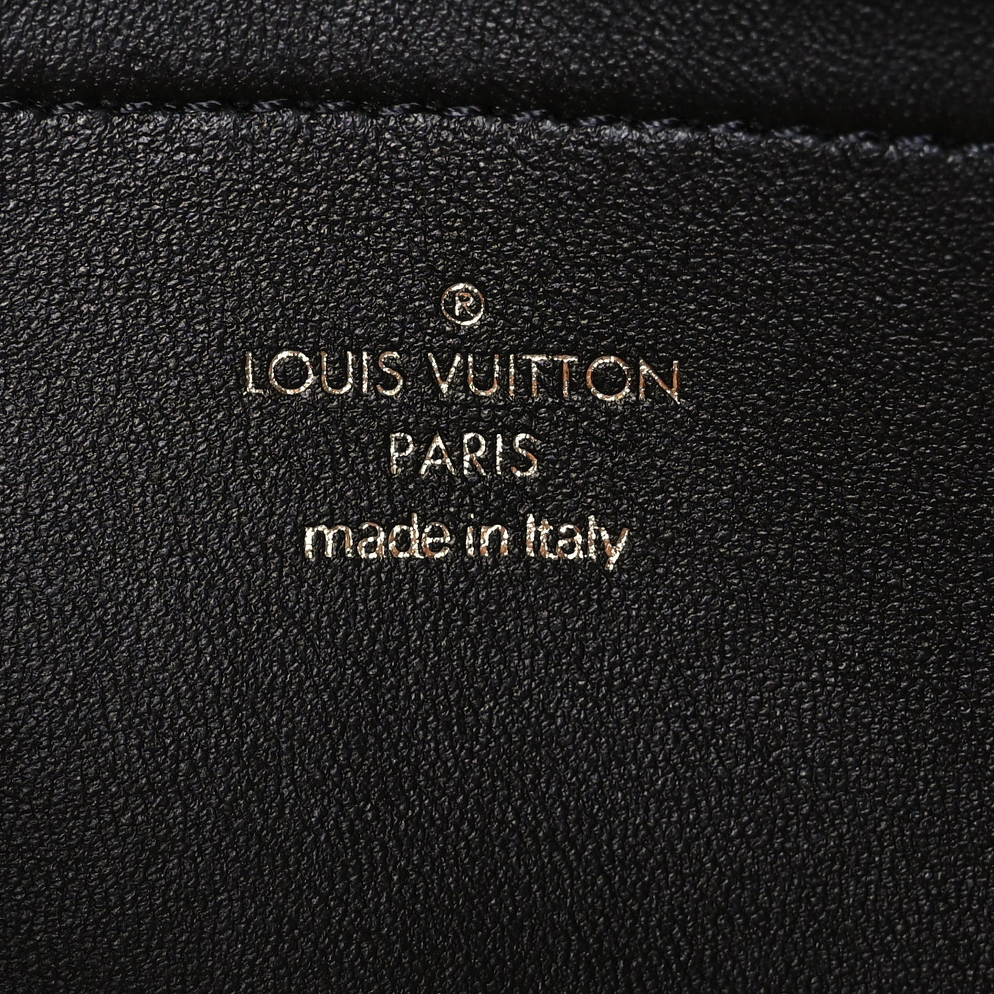 Lambskin Embossed Monogram Pochette Coussin Black