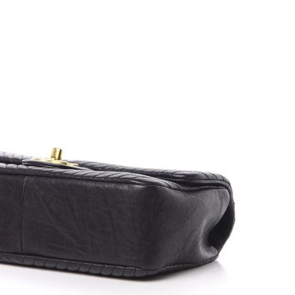 Chanel Calfskin Surpique Chevron Small Flap Black 7 of 12