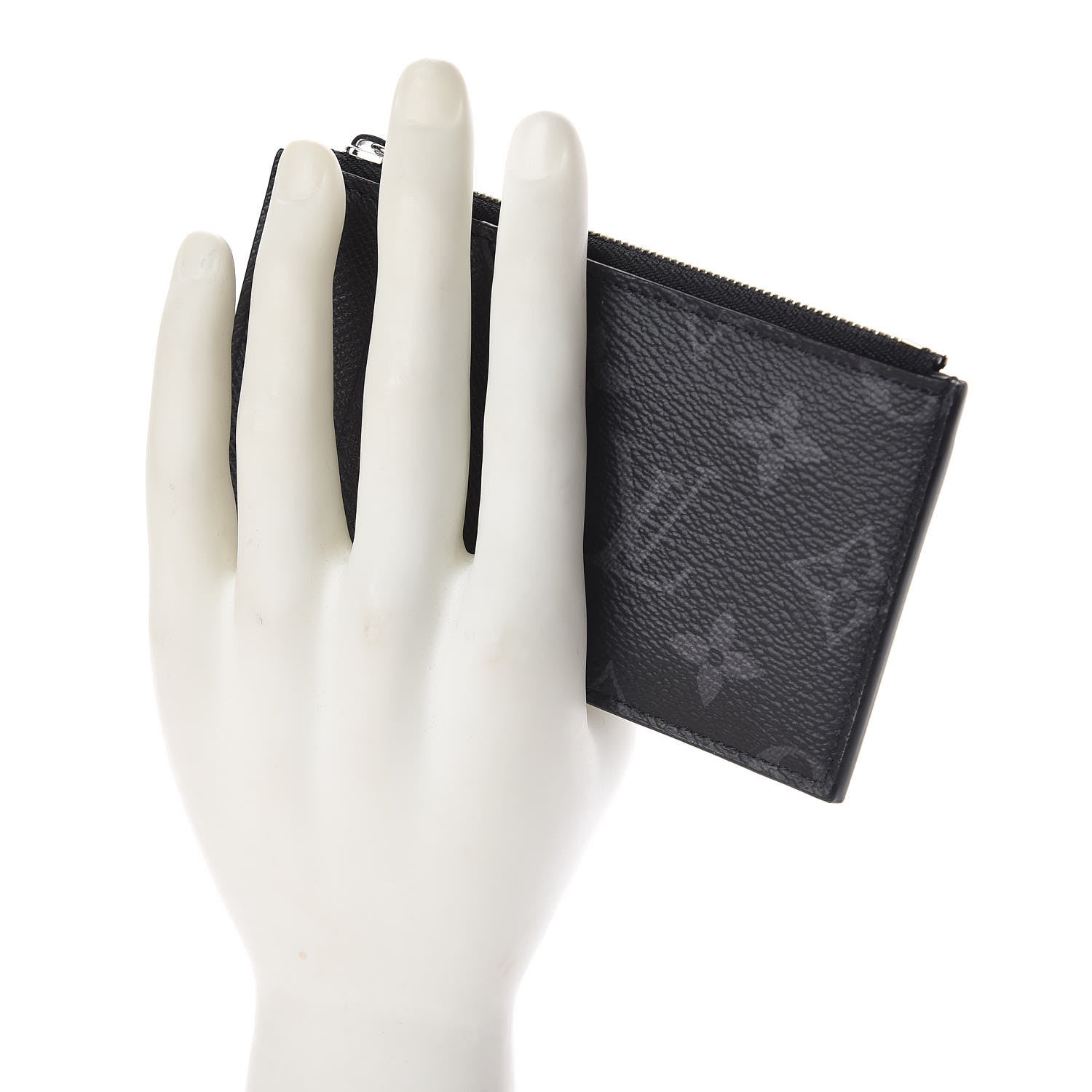 Louis Vuitton Monogram Eclipse Taiga Coin Card Holder 2 of 7