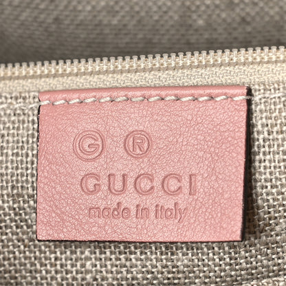 Gucci Soft Microguccissima Medium Zippered Satchel Soft Pink 6 of 10