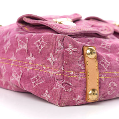 Louis Vuitton Denim Baggy GM Fuchsia 6 of 9