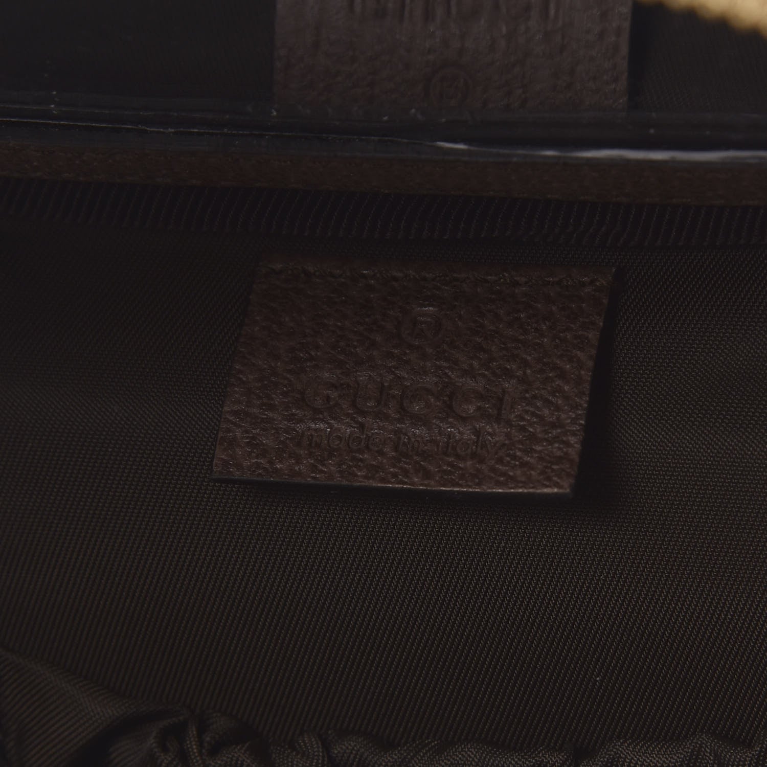 Gucci GG Supreme Monogram Textured Calfskin Web Ophidia Vanity Cosmetic Case Beige Ebony New Acero 8 of 9