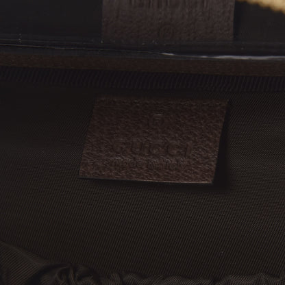 Gucci GG Supreme Monogram Textured Calfskin Web Ophidia Vanity Cosmetic Case Beige Ebony New Acero 8 of 9
