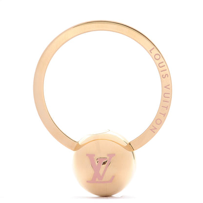 Louis Vuitton Sphere Key Ring Gold Rose Ballerine 1 of 2