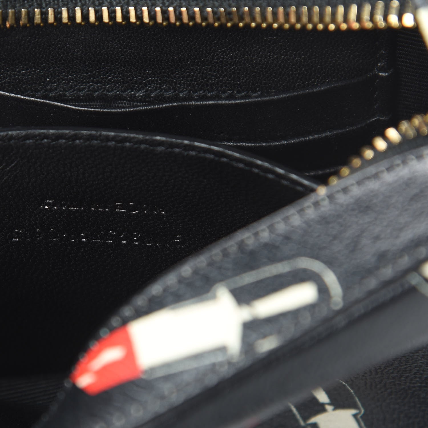 Saint Laurent Calfskin Lipstick Print Small Monogram Camera Bag Black 7 of 11